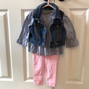 Trendy Toddler Girl Three Piece Set